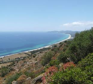 Blick vom Monte Ferru an der Costa Rei