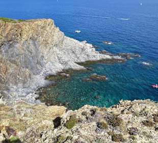Der Blick vom Cap l'Abeille auf das Meer