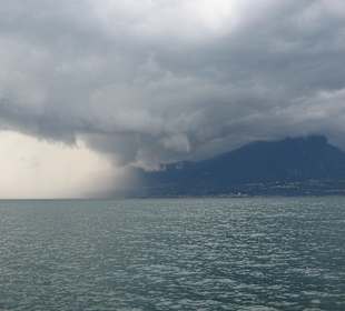 Unwetter über dem Gardasee