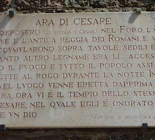Caesartempel - Schrifttafel