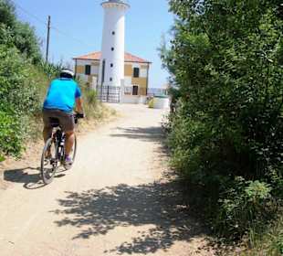 Radwege Leuchtturm entlang