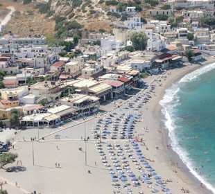 Ortsansicht und Strand Matala