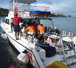 Auf dem Tauchboot / Castries - St. Lucia