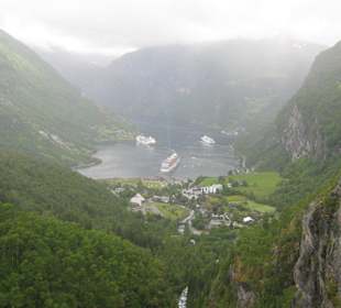 Blick zum Geirangerfjord