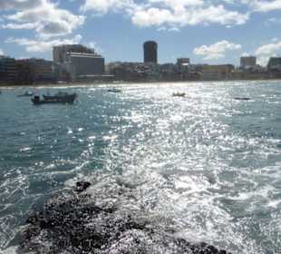 Blick vom Platz vor dem Restaurant La Marinera