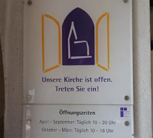 Öffnungszeiten der Kirche Altenstein
