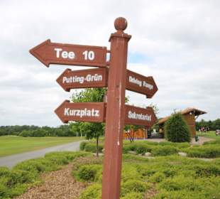 Wegweiser auf GC Gut Waldshagen