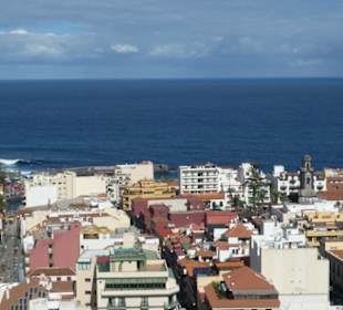Blick vom Taoro-Park auf Puerto de la Cruz