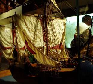 Ein Schiffsmodell von Kolumbus