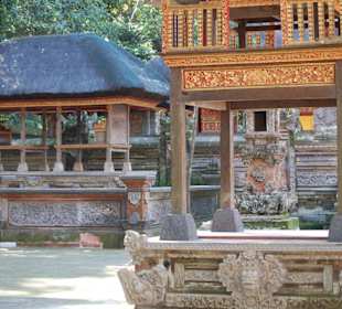 Tempel im heiligen Monkey Forest