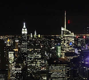 Aussichtsplattform Rockefeller Center bei Nacht