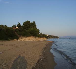 Ende des Strands nach Spaziergang