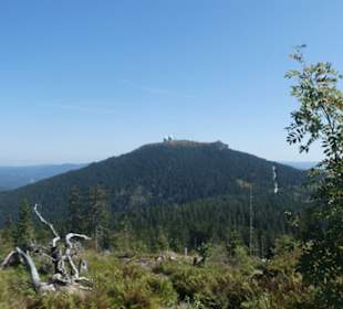 Blick vom Kleinen Arber zum Großen Arber