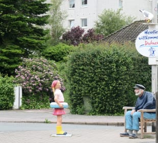 Ein Wahrzeichen im Kreisverkehr von Duhnen