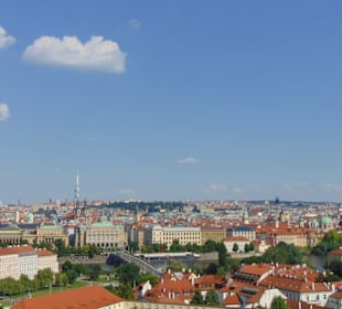 Blick von der Burg auf Prag
