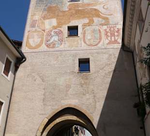 Blick zum Torturm Porta Dieda