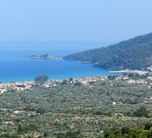 Blick auf die Bucht von Skala Potamias