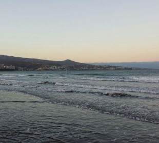 Der Strand bei Sonnenuntergang 