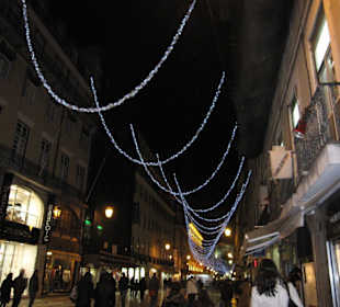 Weihnachtsbeleuchtung in Lissabon