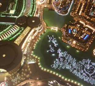 Dubai Fountain von oben