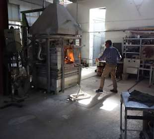 Glasbläser bei der Arbeit