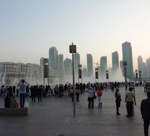 Springbrunnen am Abend