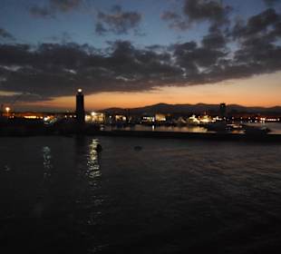 Abends bei der Abfahrt