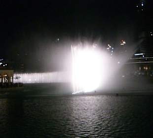 Wasserföntänen am Abend