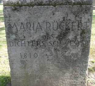 Gedenkstein Maria Rückert