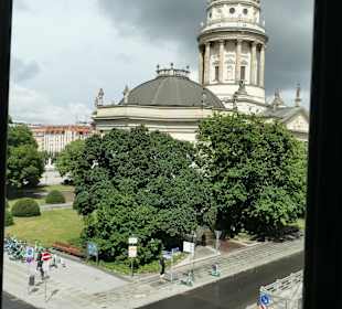 Ausblick vom Schokoladen-Café im Obergeschoss