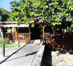 Das Restaurant am Beginn der Lagune