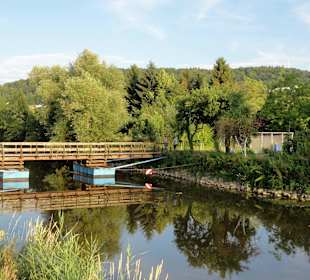 Ponton-Brücke zum Blümer Werder