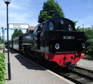 Molli beim Einfahren in den Bahnhof