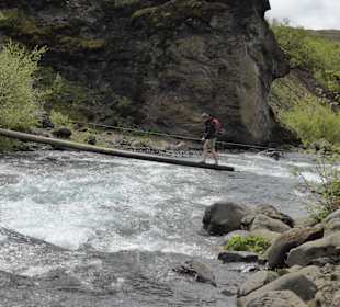 Hier kann man den Fluss überquren