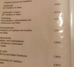 Speisekarte