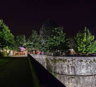 Bergamo - bastion późnym wieczorem