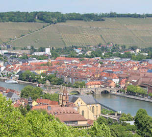 Blick auf die Altstadt von Würzburg