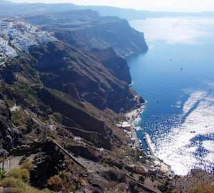 Santorin selbst im Bild Landschaft, Stadt
