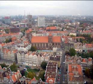 Blick aus der Marienkirche auf die Altstadt