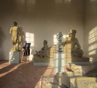 Original Figuren, im Garten sind nur Replikate