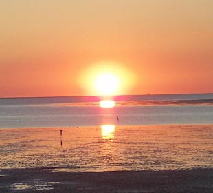 Sonnenuntergang am Wattenmeer