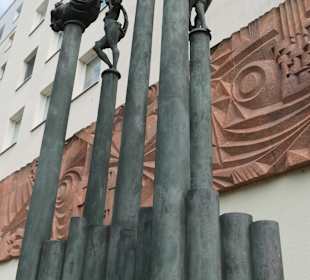 Die Figurengruppe Telemann und die 4 Temperamente