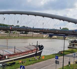 Entspannen beim Getränk auf der Weichsel