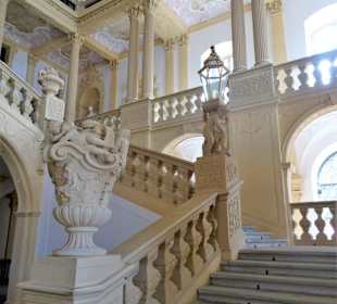 Im Treppenhaus des Schlosses Weissenstein