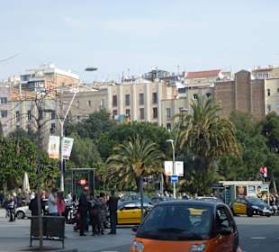 Vor Sagrada Família in Barcelona