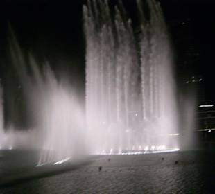 Wasserföntänen am Abend