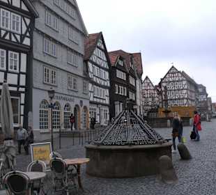 Der Fachwerk geprägte Marktplatz