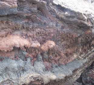 La marca de las diferentes erupciones