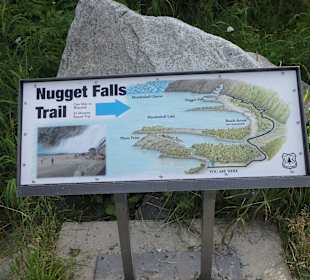 Hinweisschild am Nugget Falls Trail