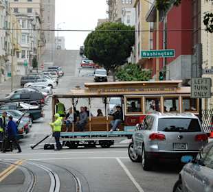 Weichenstellen bei der Cable Car